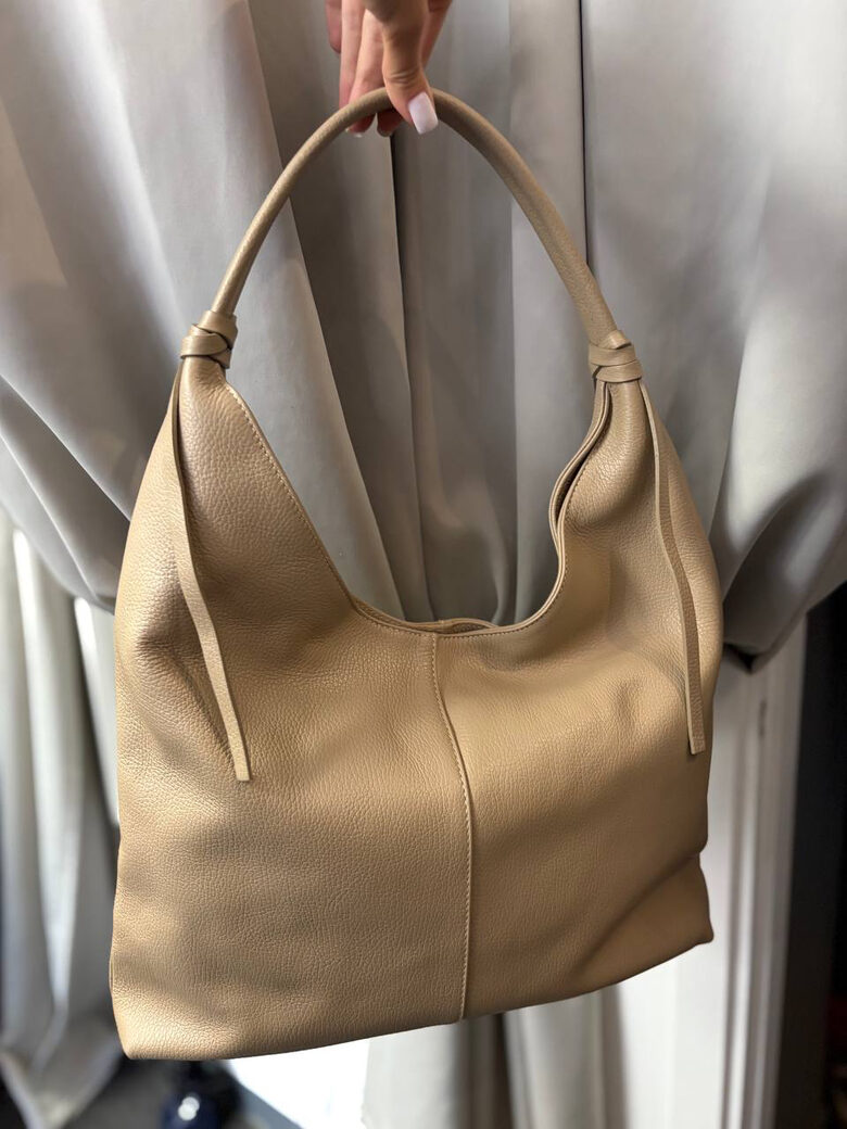 Ādas soma, Taupe krāsā, ražots Itālijā